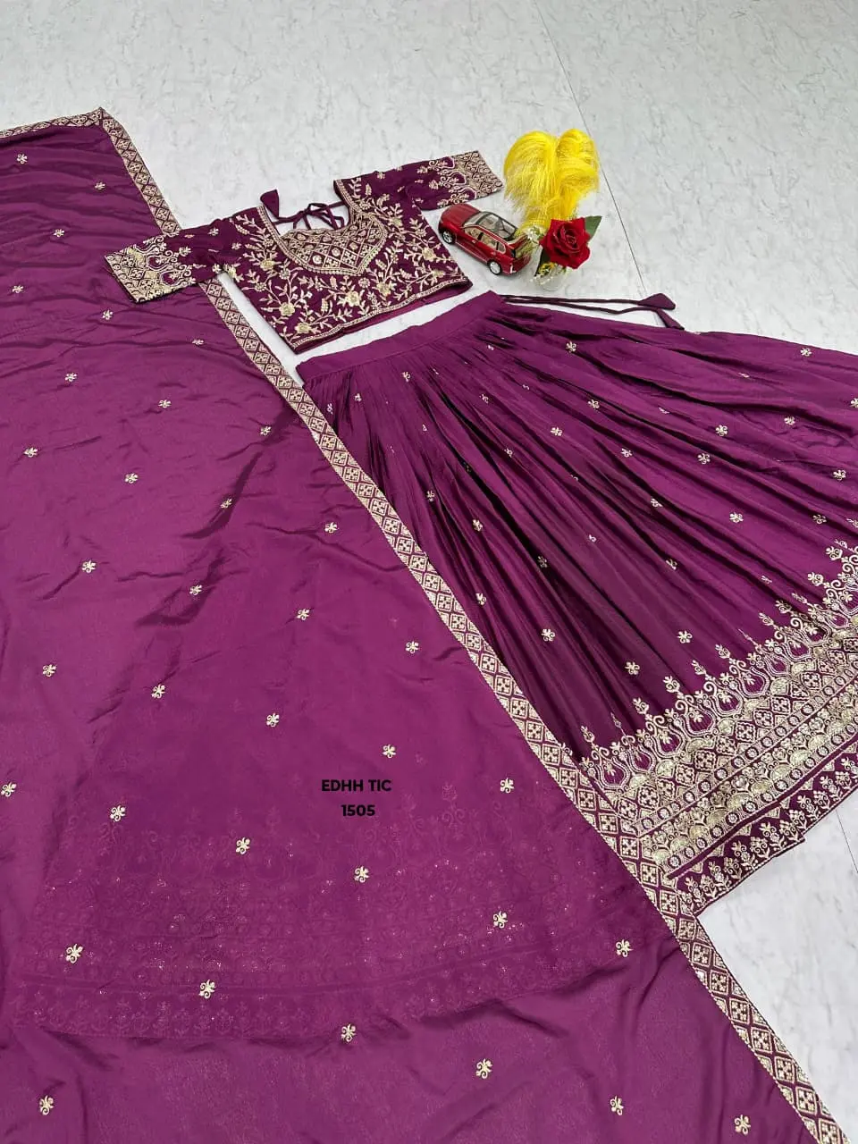 Blur Floral Festive Lehenga